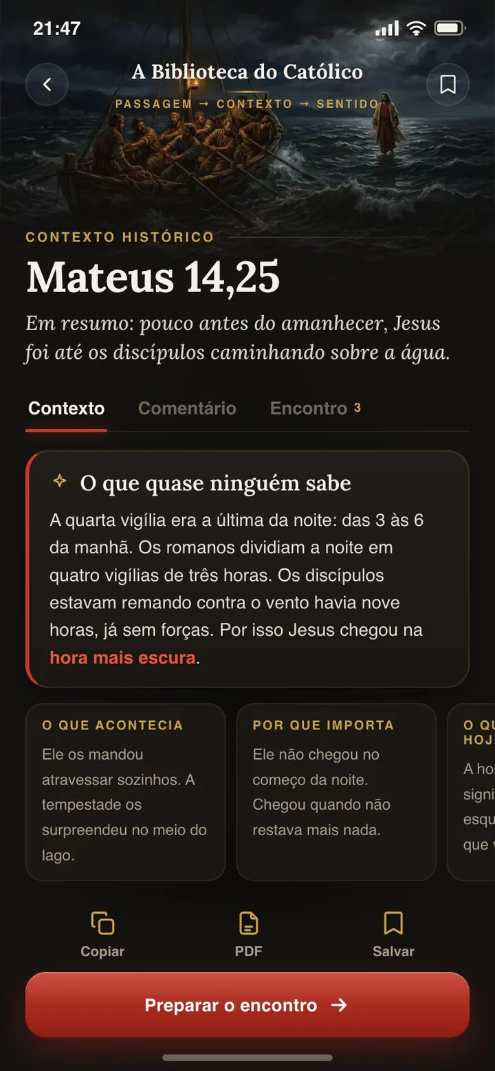 Mateus 14,25: o que quase ninguém sabe